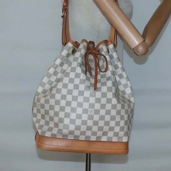 LOUIS VUITTON Damier Azur Noe Shoulder Bag LV Auth - Picture 15 of 16